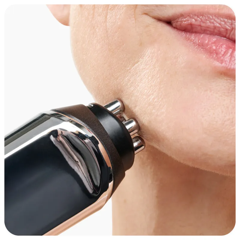 RF device being used on jawline